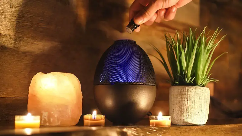 putting essential oil in humidifier